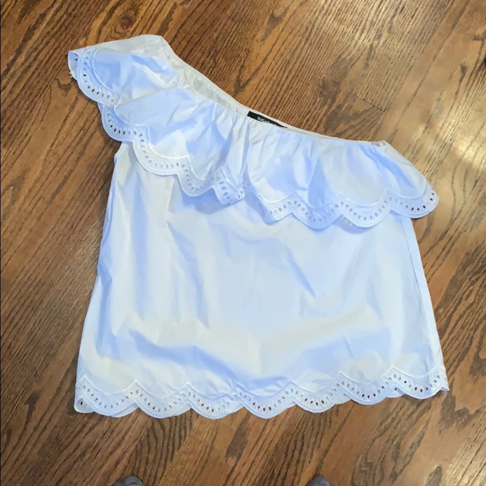 Sugar+Lips One shoulder ruffle top